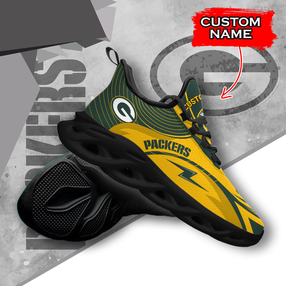 Ideafootwear Green Bay Packers NFL Max Soul Shoes Sneakers For Men And Women