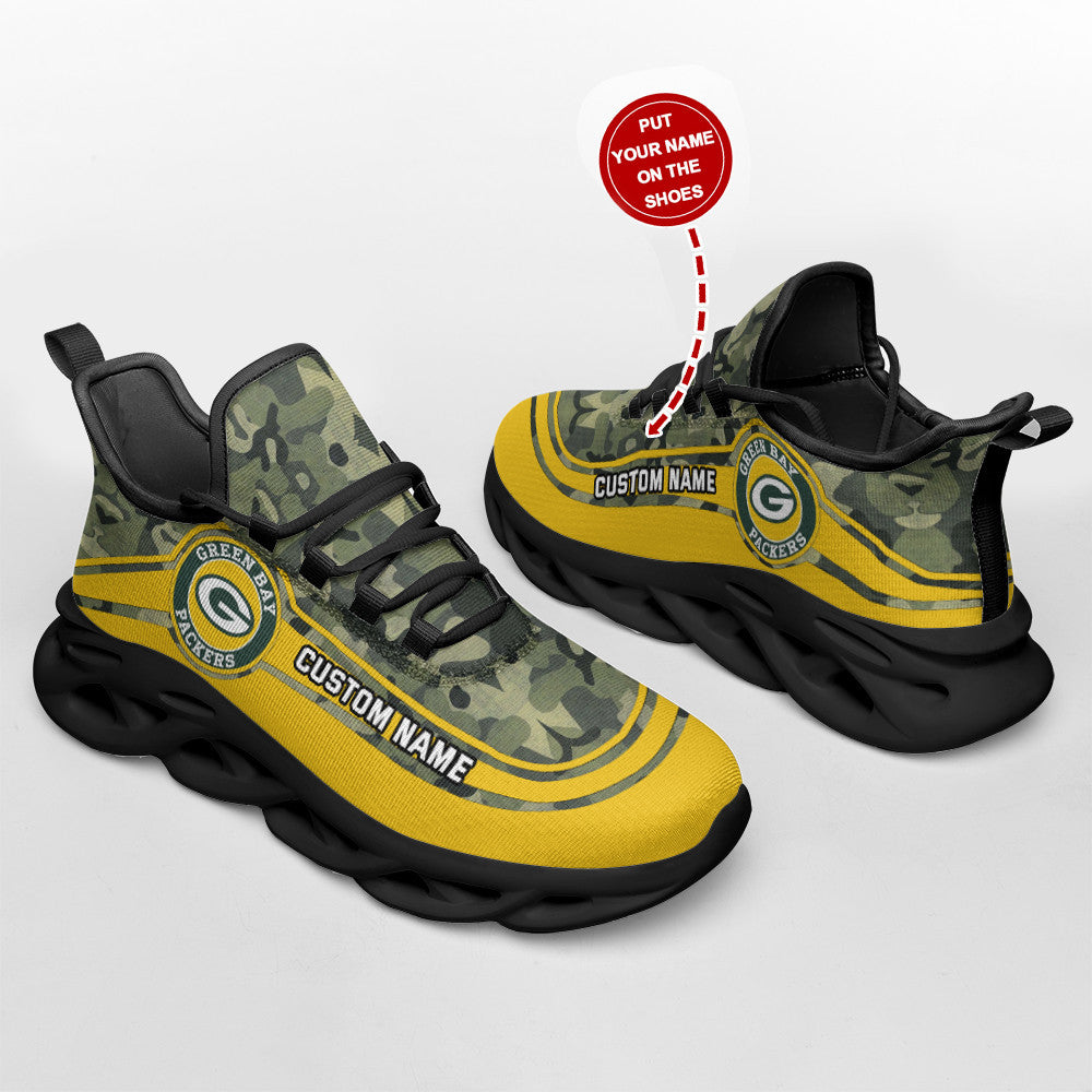 Ideafootwear Green Bay Packers NFL Max Soul Shoes Sneakers For Men And Women