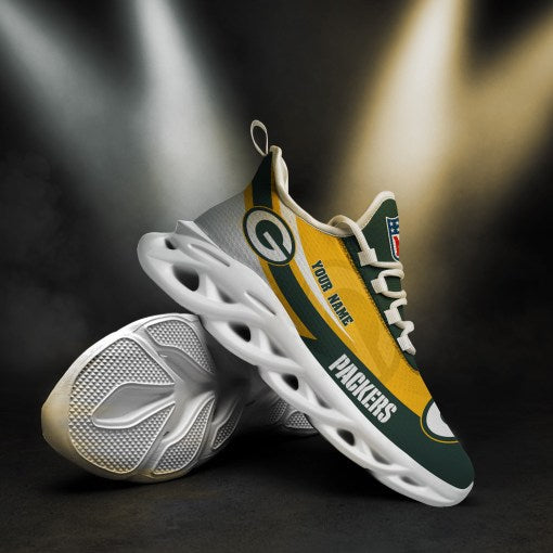 Ideafootwear Green Bay Packers NFL Max Soul Shoes Sneakers For Men And Women
