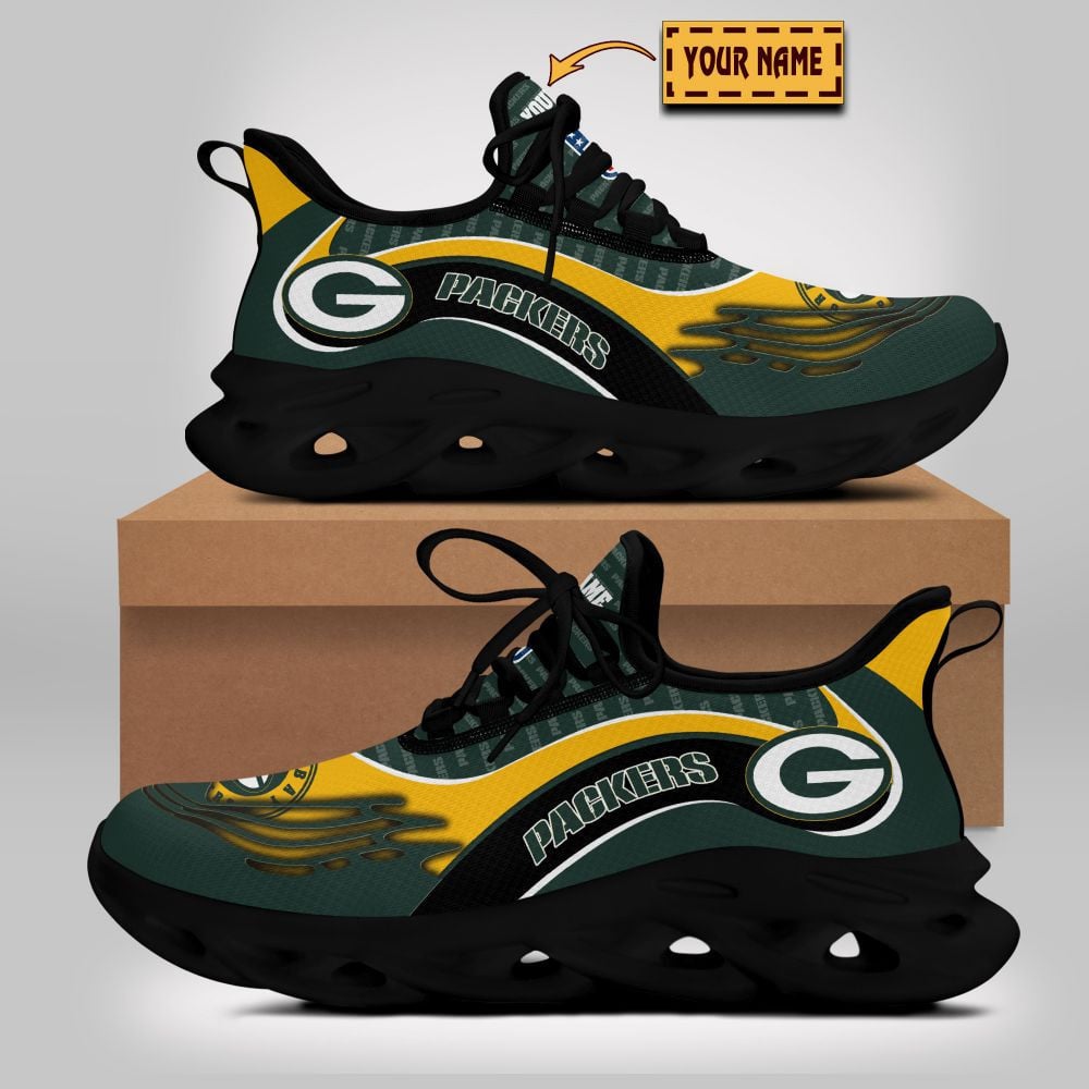 Ideafootwear Green Bay Packers NFL Max Soul Shoes Sneakers For Men And Women