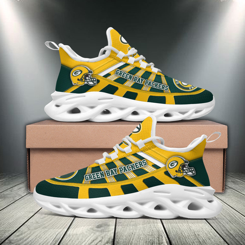 Ideafootwear Green Bay Packers NFL Max Soul Shoes Sneakers For Men And Women
