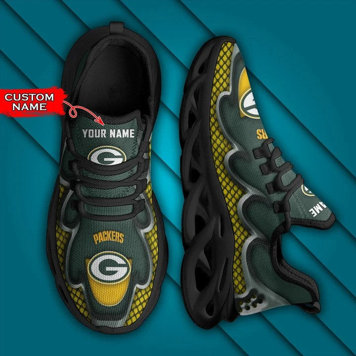 Ideafootwear Green Bay Packers NFL Max Soul Shoes Sneakers For Men And Women