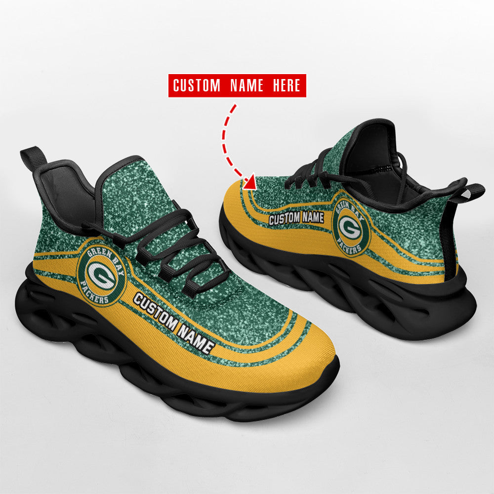 Ideafootwear Green Bay Packers NFL Max Soul Shoes Sneakers For Men And Women