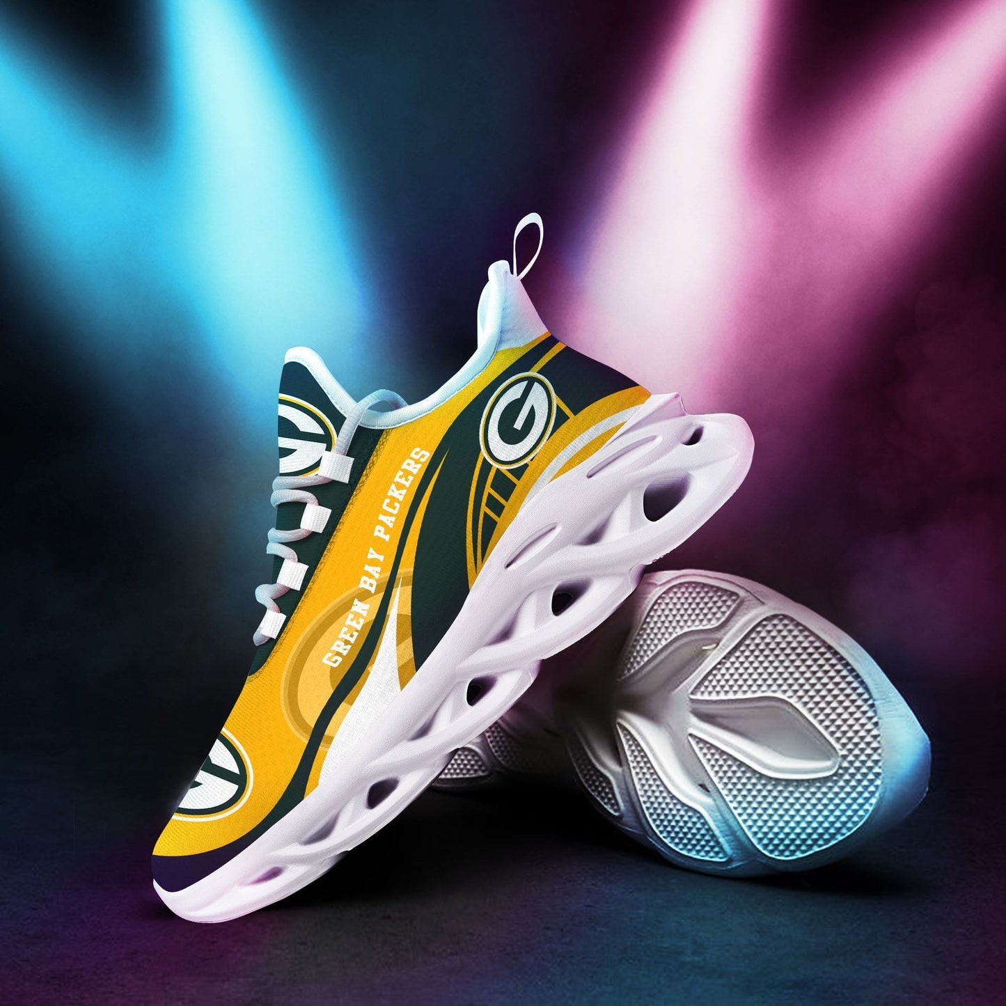 Ideafootwear Green Bay Packers NFL Max Soul Shoes Sneakers For Men And Women