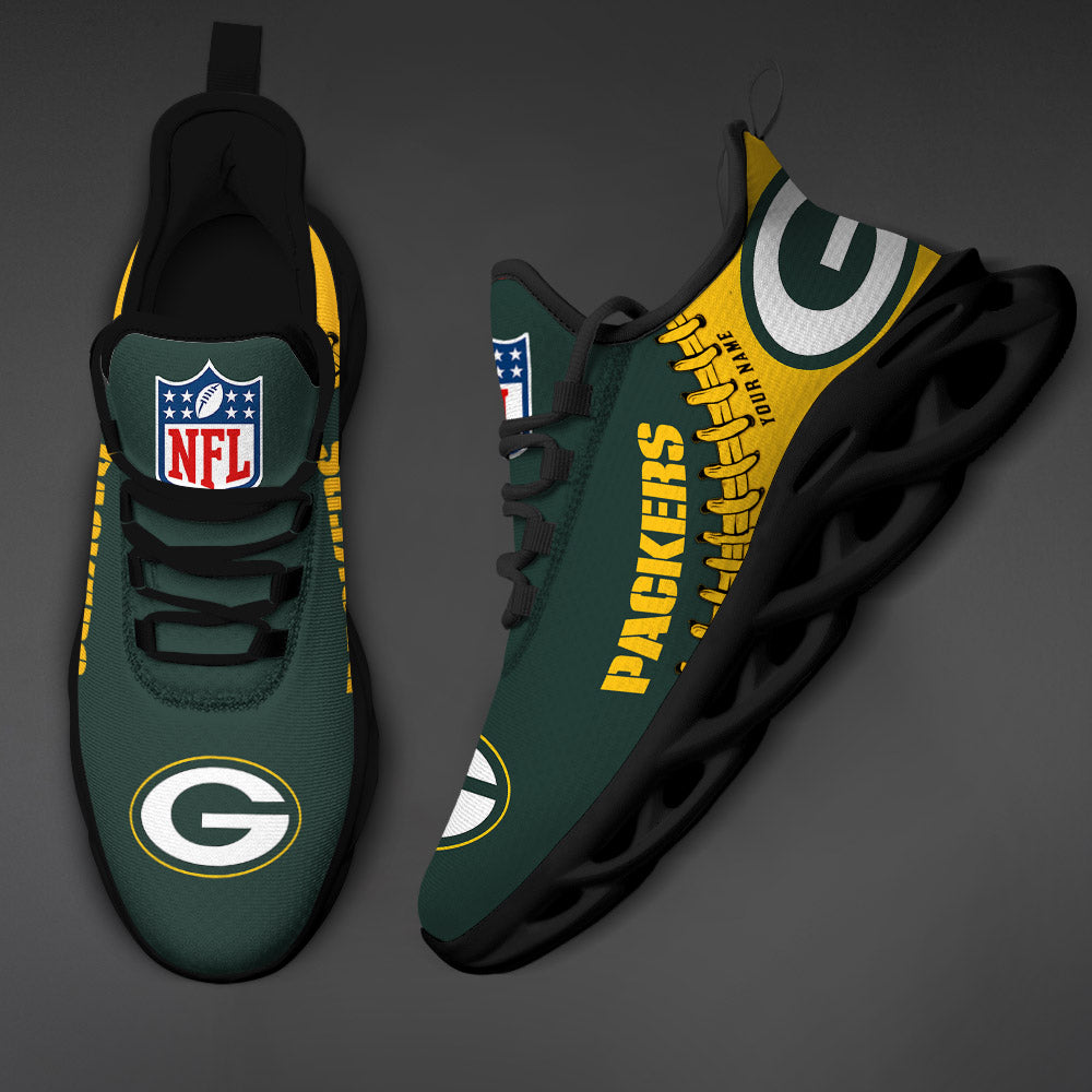 Ideafootwear Green Bay Packers NFL Max Soul Shoes Sneakers For Men And Women