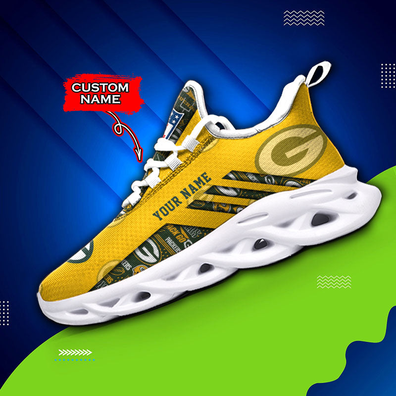 Ideafootwear Green Bay Packers NFL Max Soul Shoes Sneakers For Men And Women