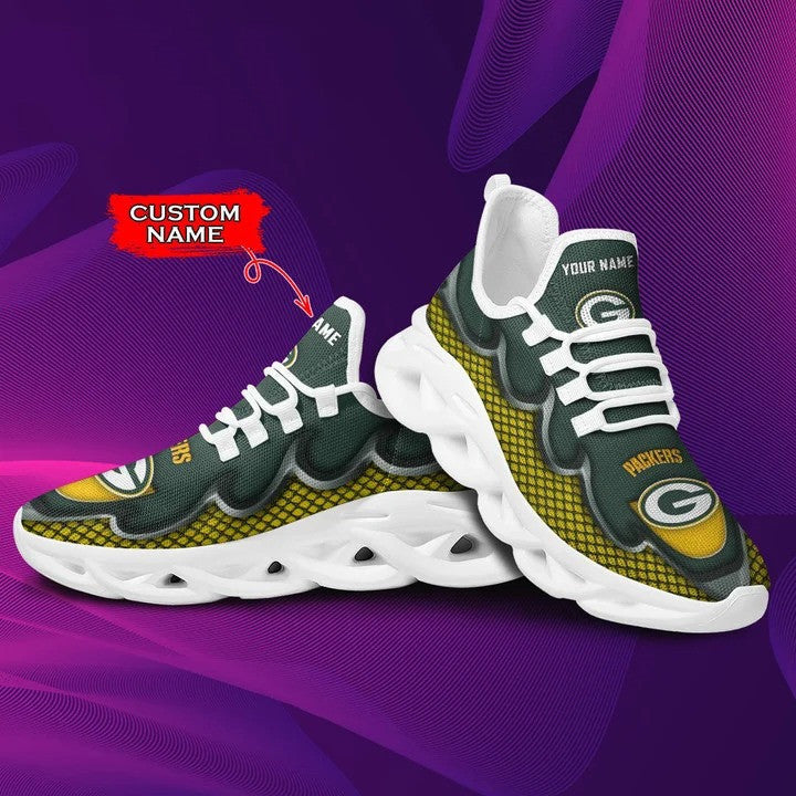 Ideafootwear Green Bay Packers NFL Max Soul Shoes Sneakers For Men And Women