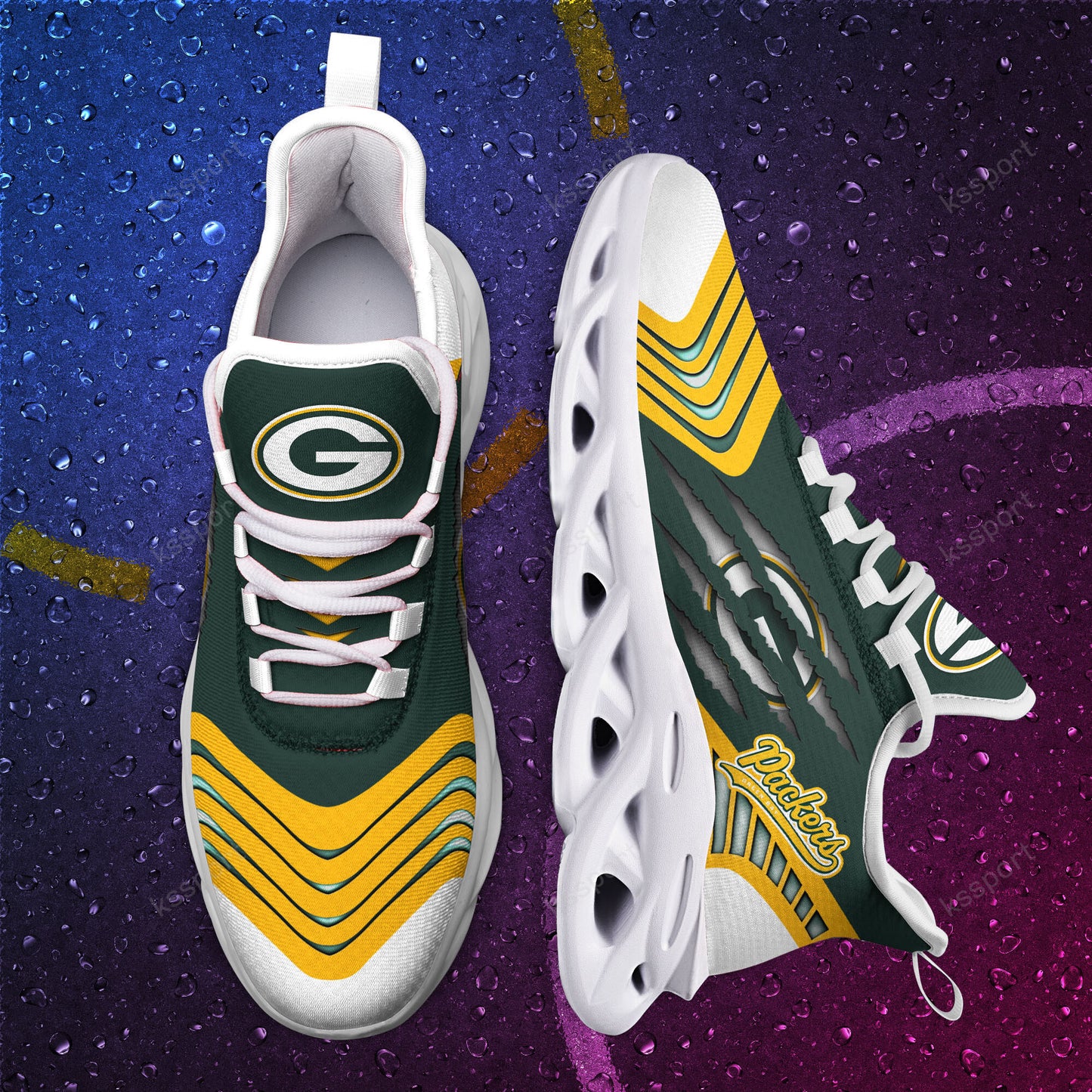 Ideafootwear Green Bay Packers NFL Max Soul Shoes Sneakers For Men And Women