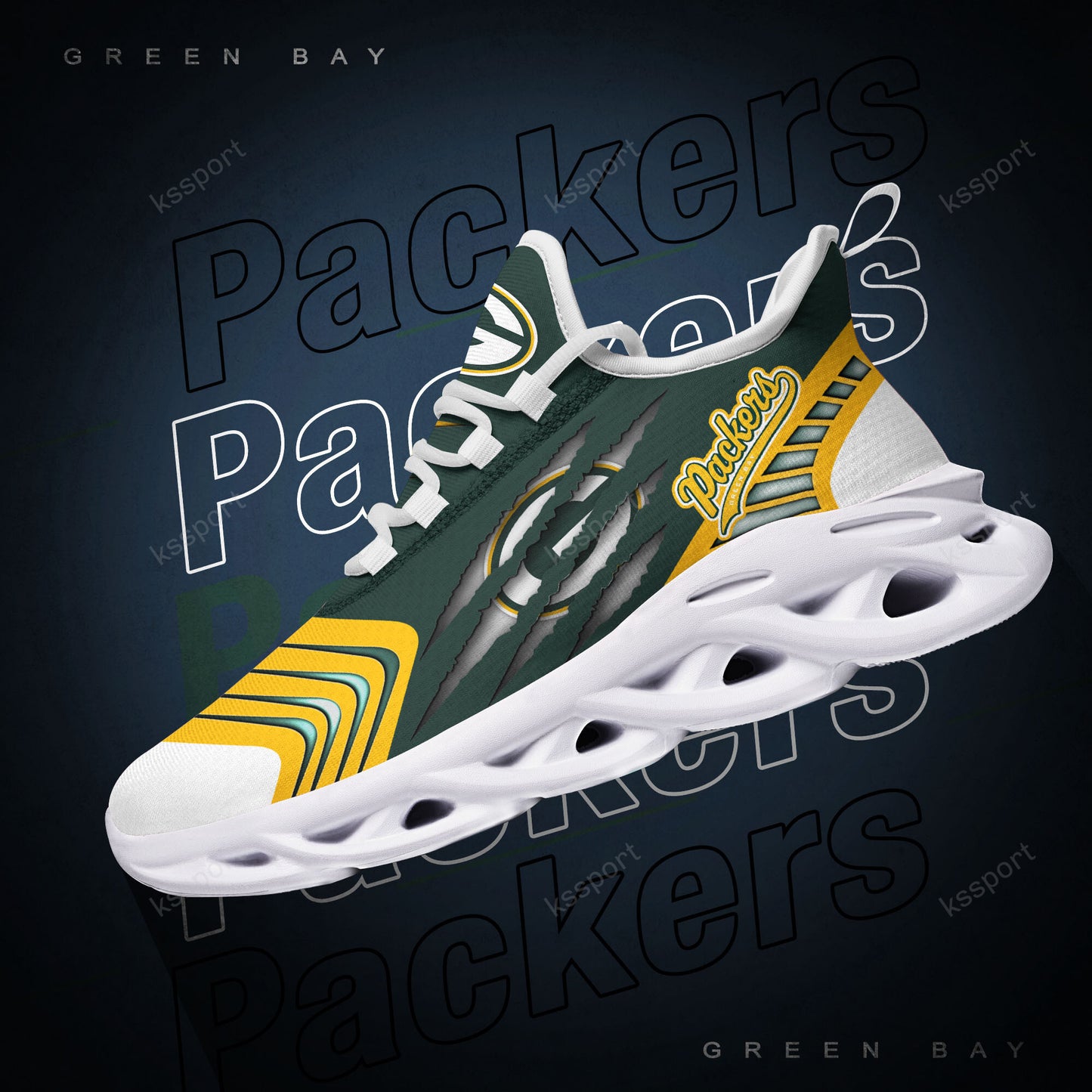 Ideafootwear Green Bay Packers NFL Max Soul Shoes Sneakers For Men And Women