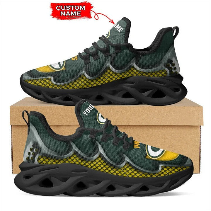 Ideafootwear Green Bay Packers NFL Max Soul Shoes Sneakers For Men And Women
