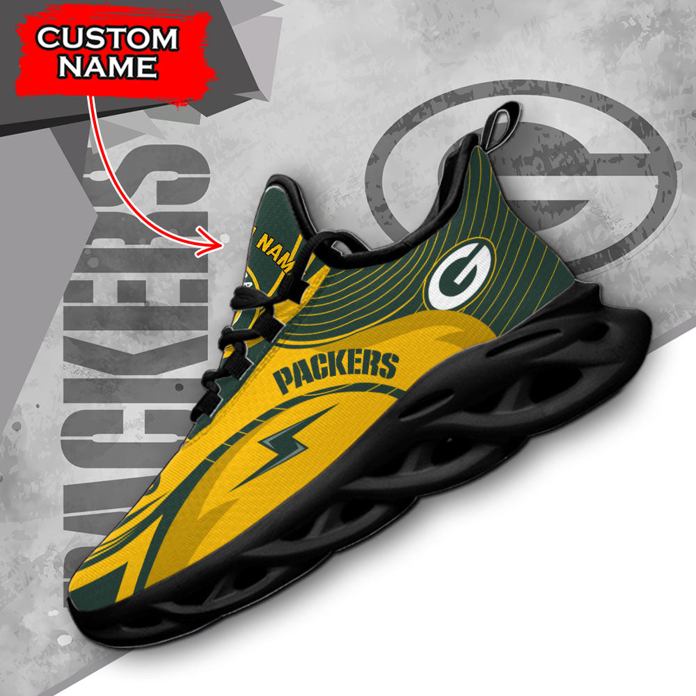 Ideafootwear Green Bay Packers NFL Max Soul Shoes Sneakers For Men And Women