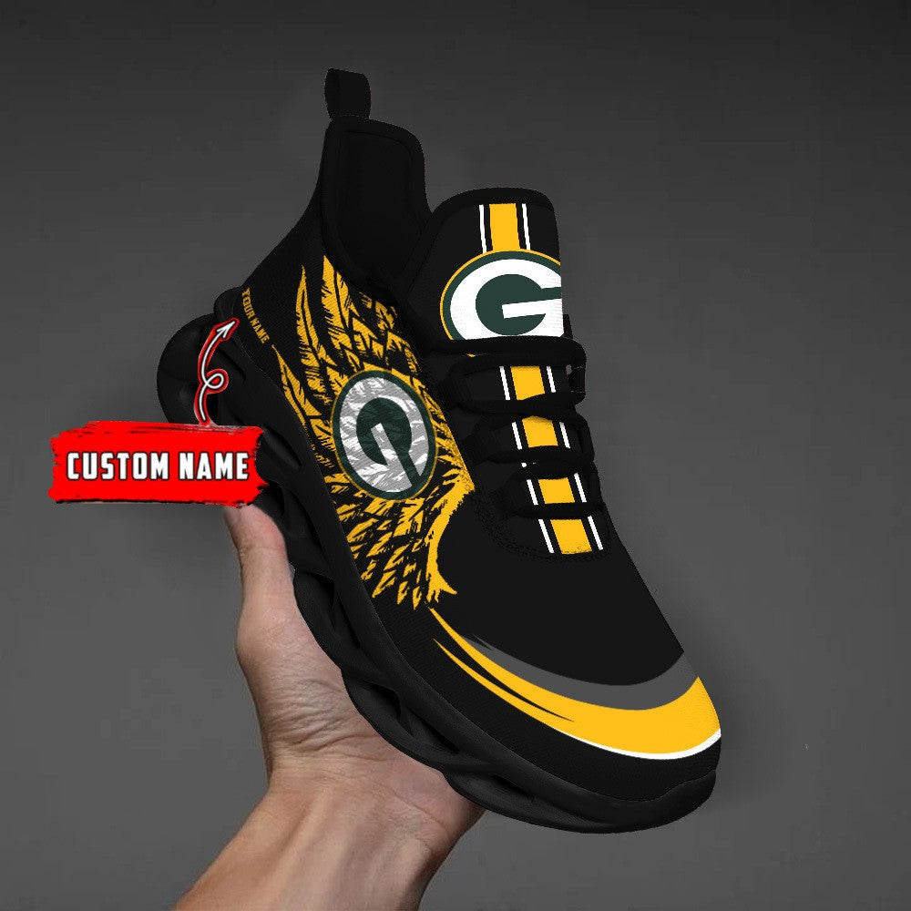 Ideafootwear Green Bay Packers NFL Max Soul Shoes Sneakers For Men And Women