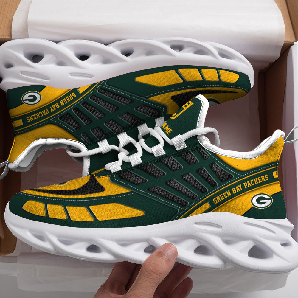 Ideafootwear Green Bay Packers NFL Max Soul Shoes Sneakers For Men And Women