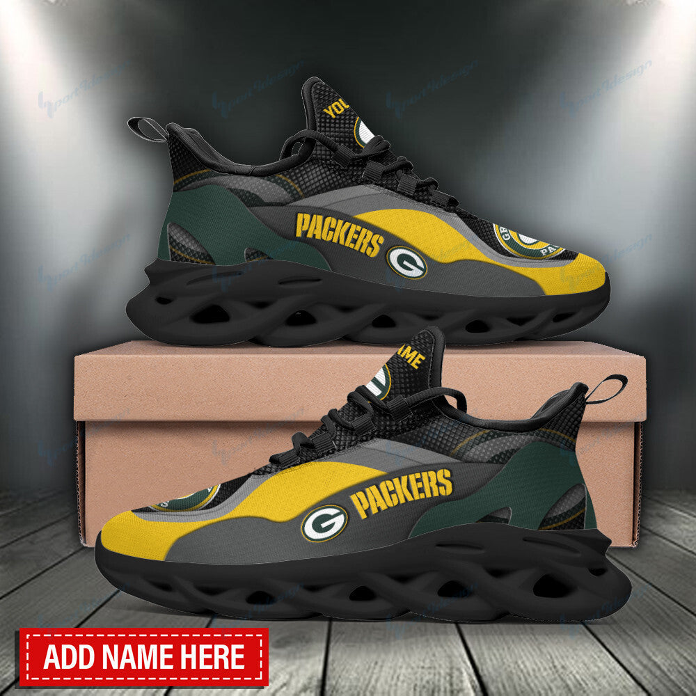Ideafootwear Green Bay Packers NFL Max Soul Shoes Sneakers For Men And Women