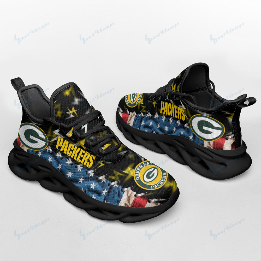 Ideafootwear Green Bay Packers NFL Max Soul Shoes Sneakers For Men And Women