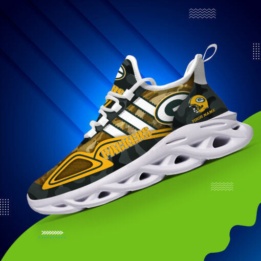Ideafootwear Green Bay Packers NFL Max Soul Shoes Sneakers For Men And Women