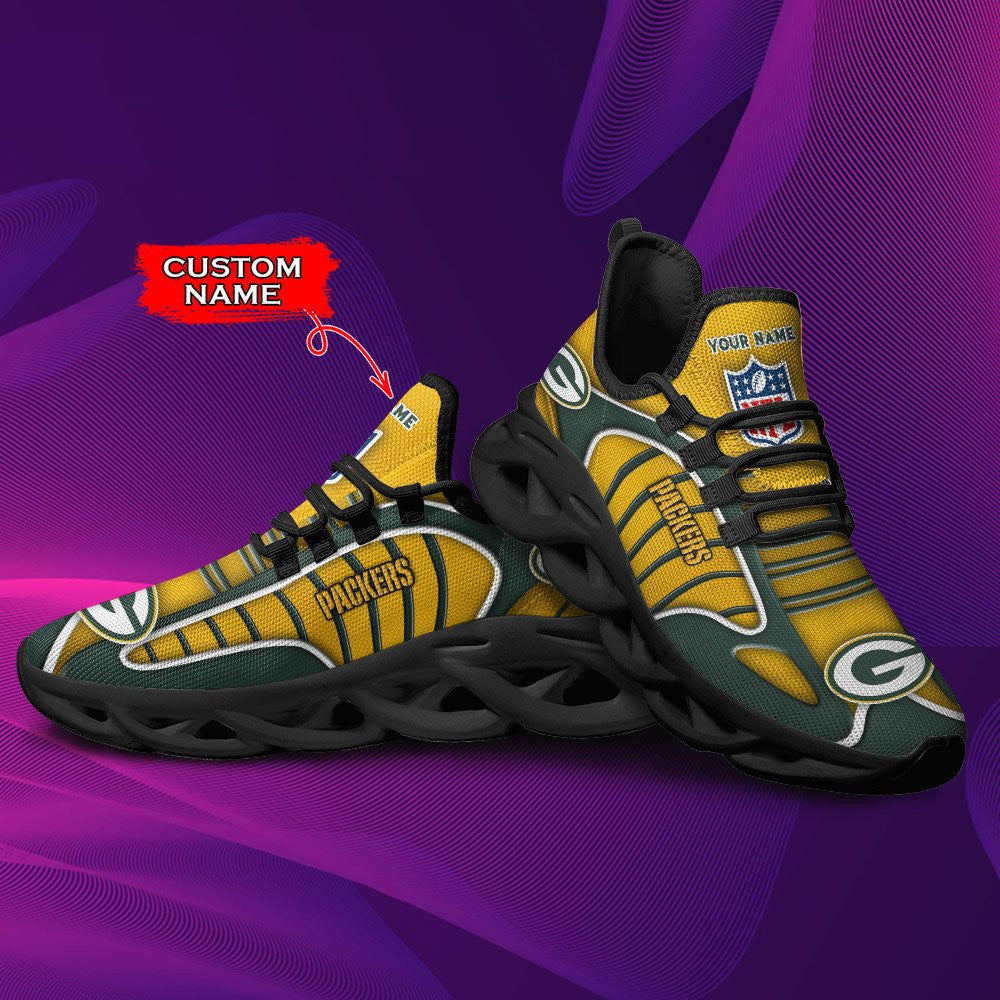 Ideafootwear Green Bay Packers NFL Max Soul Shoes Sneakers For Men And Women