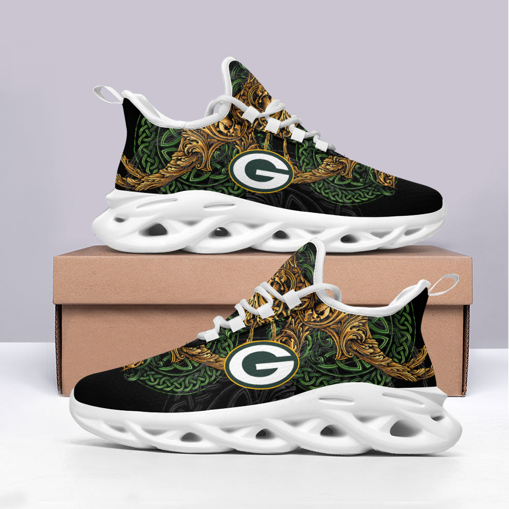 Ideafootwear Green Bay Packers NFL Max Soul Shoes Sneakers For Men And Women