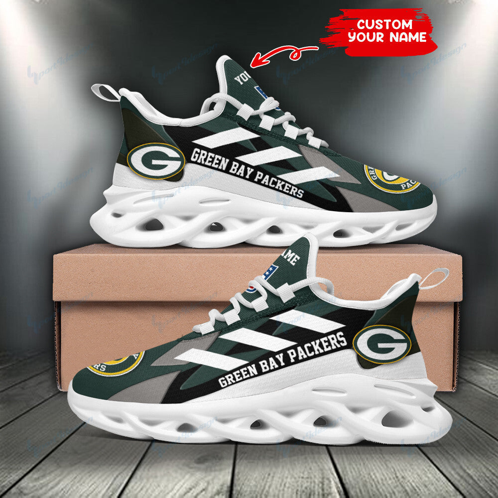 Ideafootwear Green Bay Packers NFL Max Soul Shoes Sneakers For Men And Women