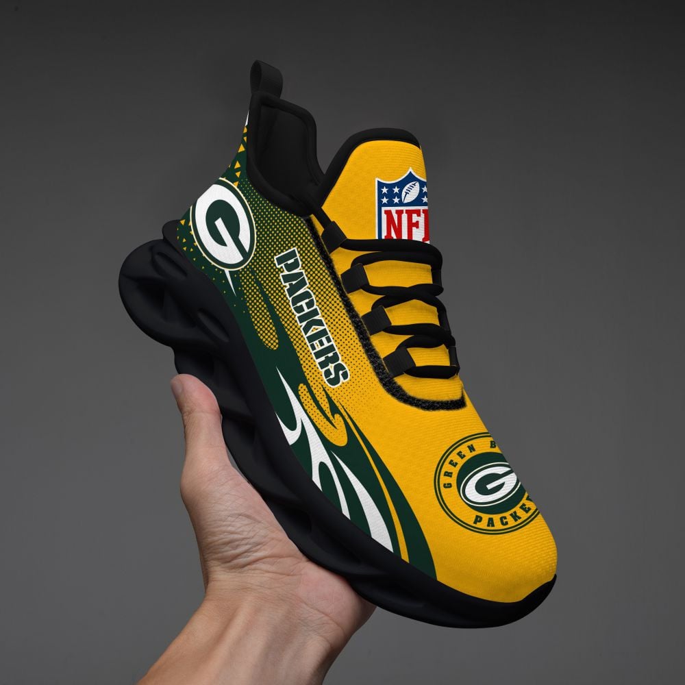 Ideafootwear Green Bay Packers NFL Max Soul Shoes Sneakers For Men And Women