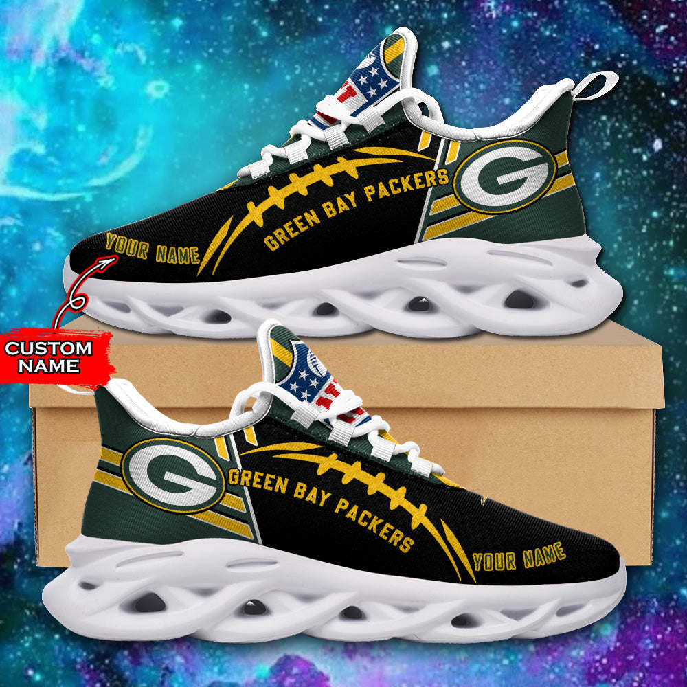 Ideafootwear Green Bay Packers NFL Max Soul Shoes Sneakers For Men And Women