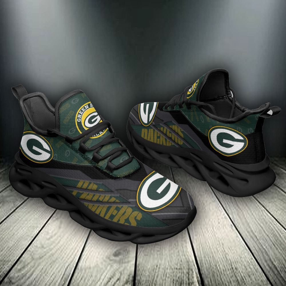 Ideafootwear Green Bay Packers NFL Max Soul Shoes Sneakers For Men And Women