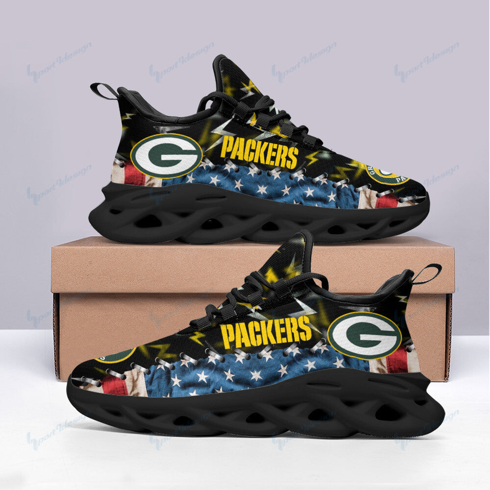 Ideafootwear Green Bay Packers NFL Max Soul Shoes Sneakers For Men And Women