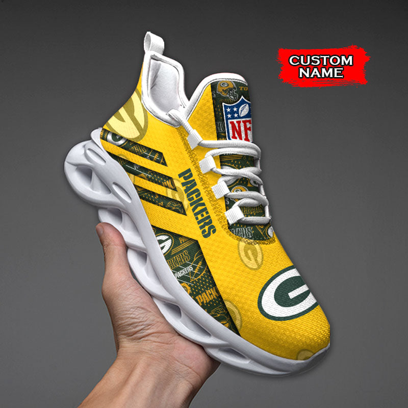 Ideafootwear Green Bay Packers NFL Max Soul Shoes Sneakers For Men And Women