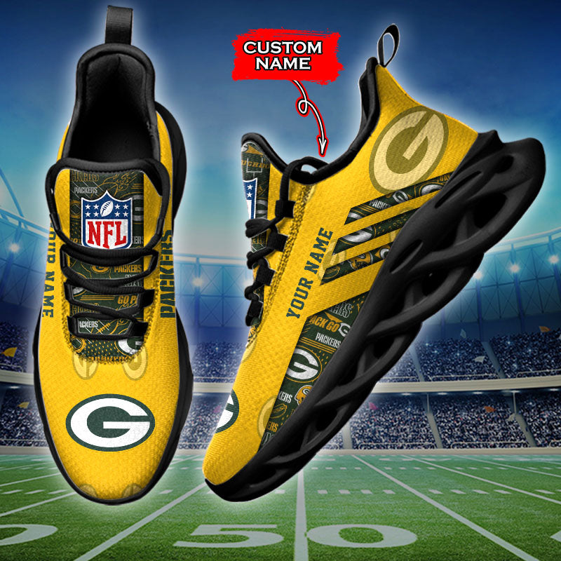Ideafootwear Green Bay Packers NFL Max Soul Shoes Sneakers For Men And Women