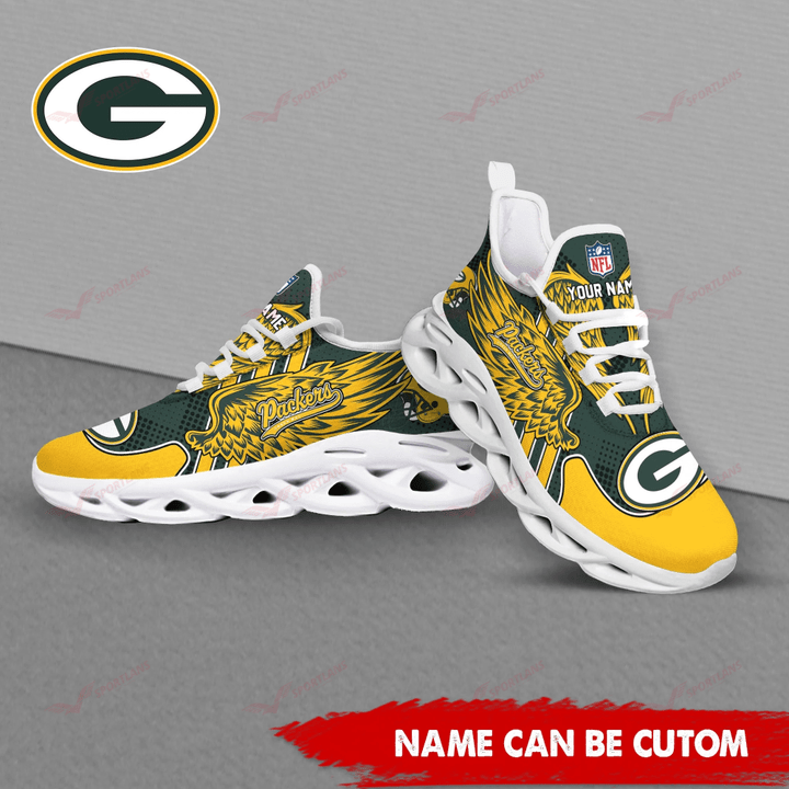 Ideafootwear Green Bay Packers NFL Max Soul Shoes Sneakers For Men And Women
