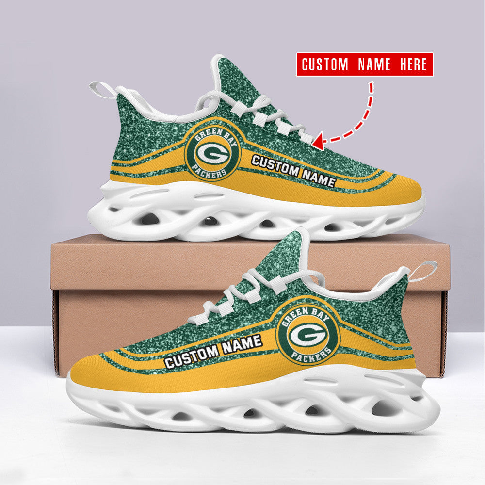 Ideafootwear Green Bay Packers NFL Max Soul Shoes Sneakers For Men And Women
