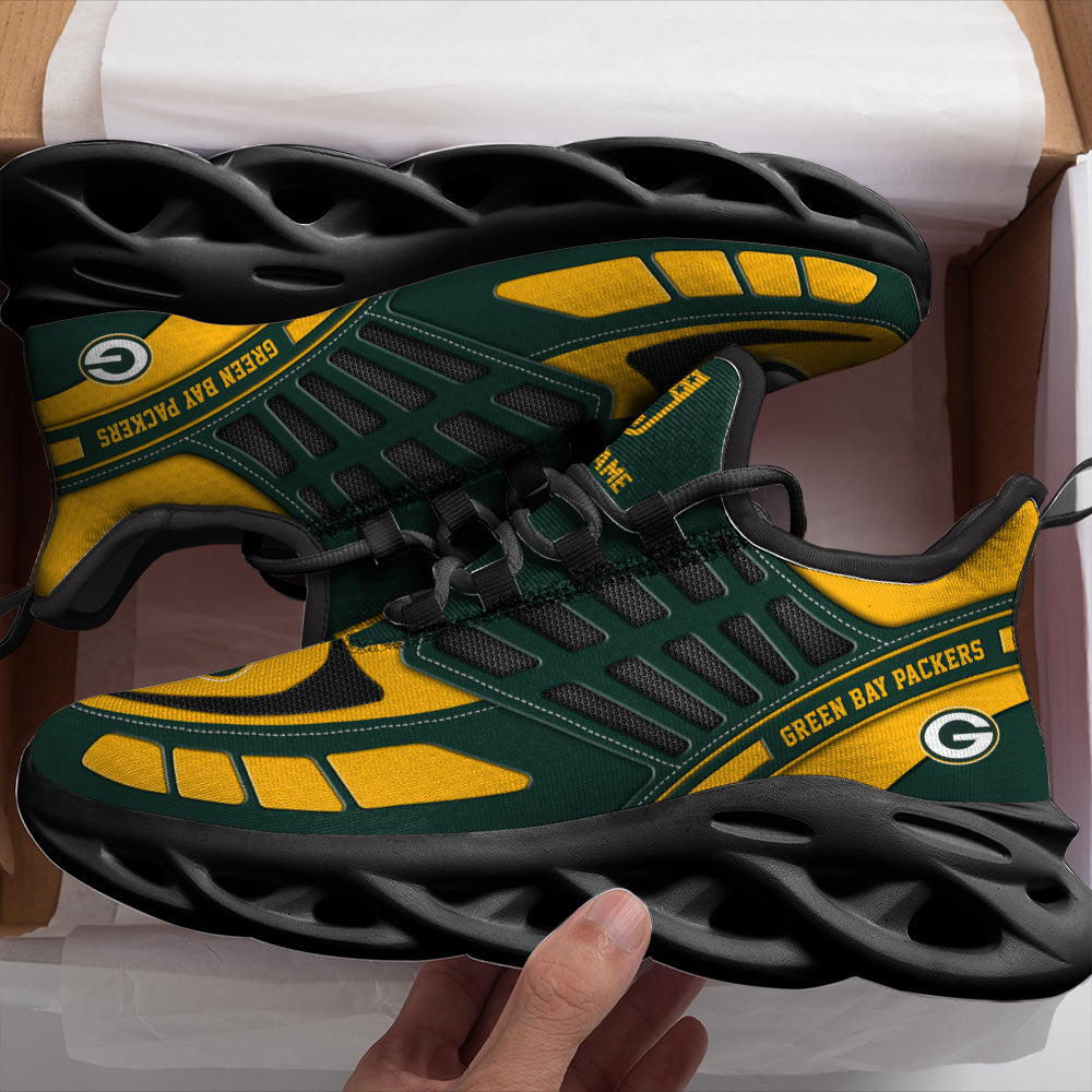 Ideafootwear Green Bay Packers NFL Max Soul Shoes Sneakers For Men And Women
