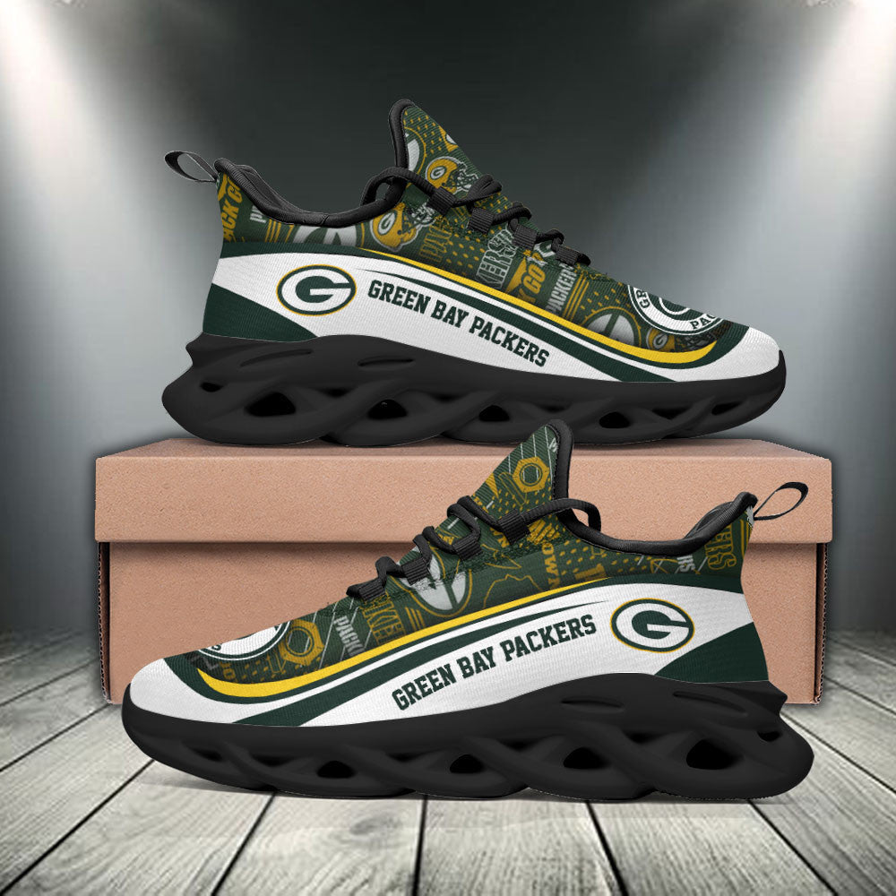 Ideafootwear Green Bay Packers NFL Max Soul Shoes Sneakers For Men And Women