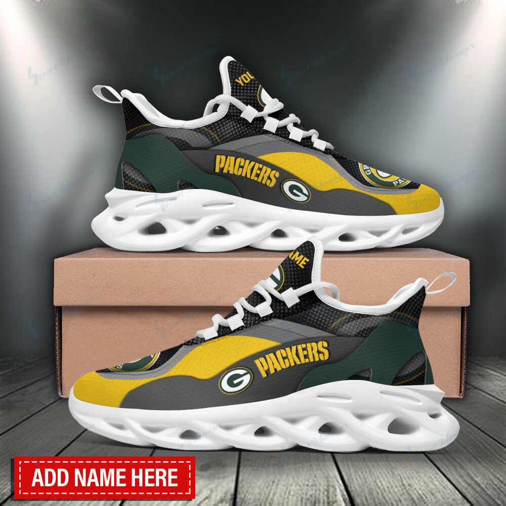 Ideafootwear Green Bay Packers NFL Max Soul Shoes Sneakers For Men And Women