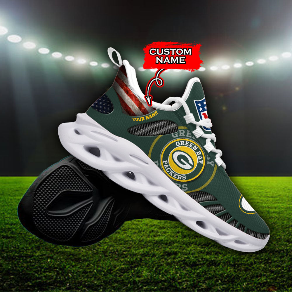 Ideafootwear Green Bay Packers NFL Max Soul Shoes Sneakers For Men And Women
