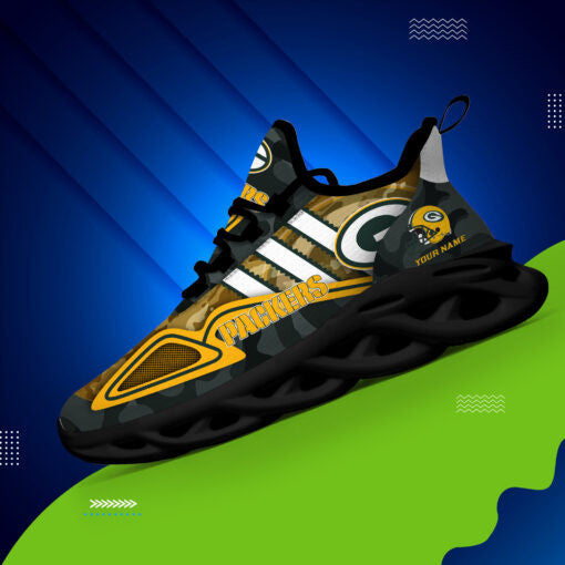 Ideafootwear Green Bay Packers NFL Max Soul Shoes Sneakers For Men And Women