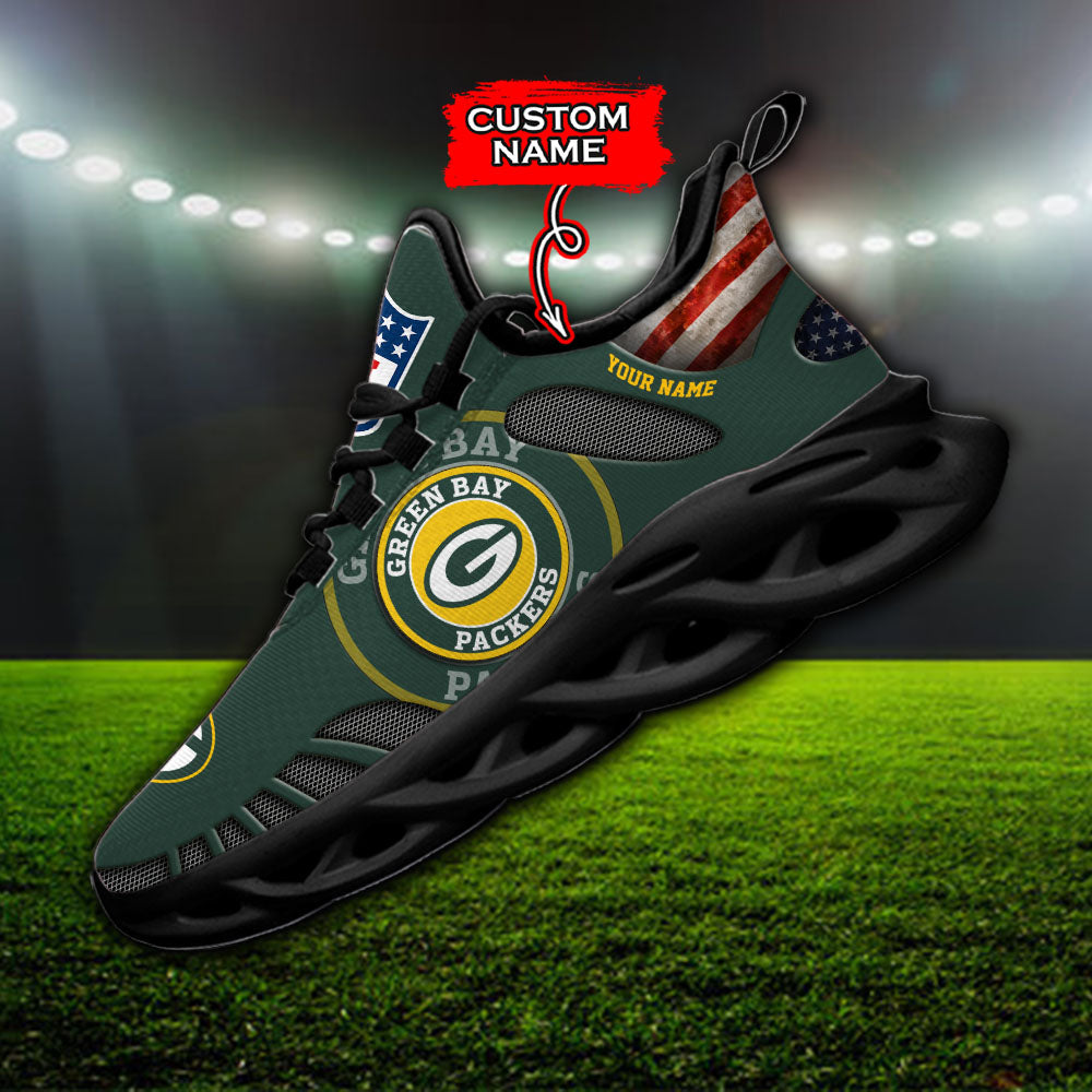 Ideafootwear Green Bay Packers NFL Max Soul Shoes Sneakers For Men And Women