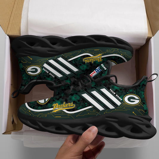 Ideafootwear Green Bay Packers NFL Max Soul Shoes Sneakers For Men And Women