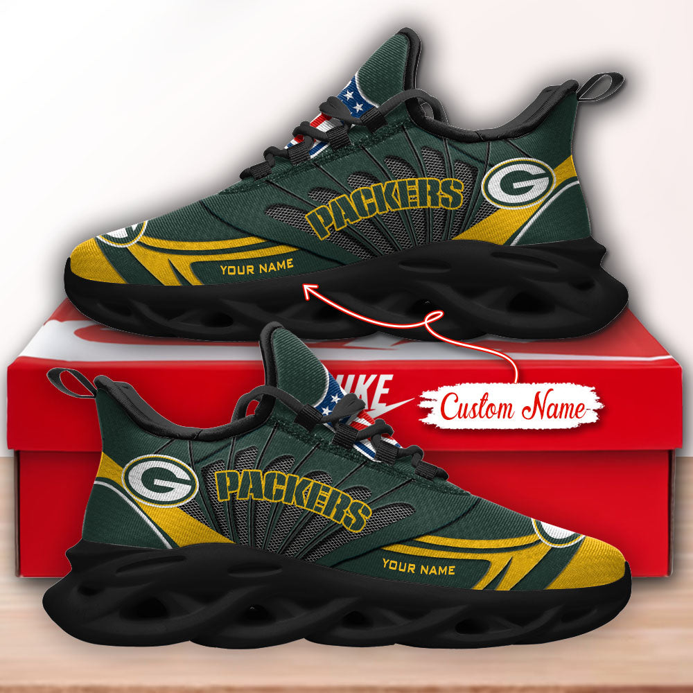 Ideafootwear Green Bay Packers NFL Max Soul Shoes Sneakers For Men And Women