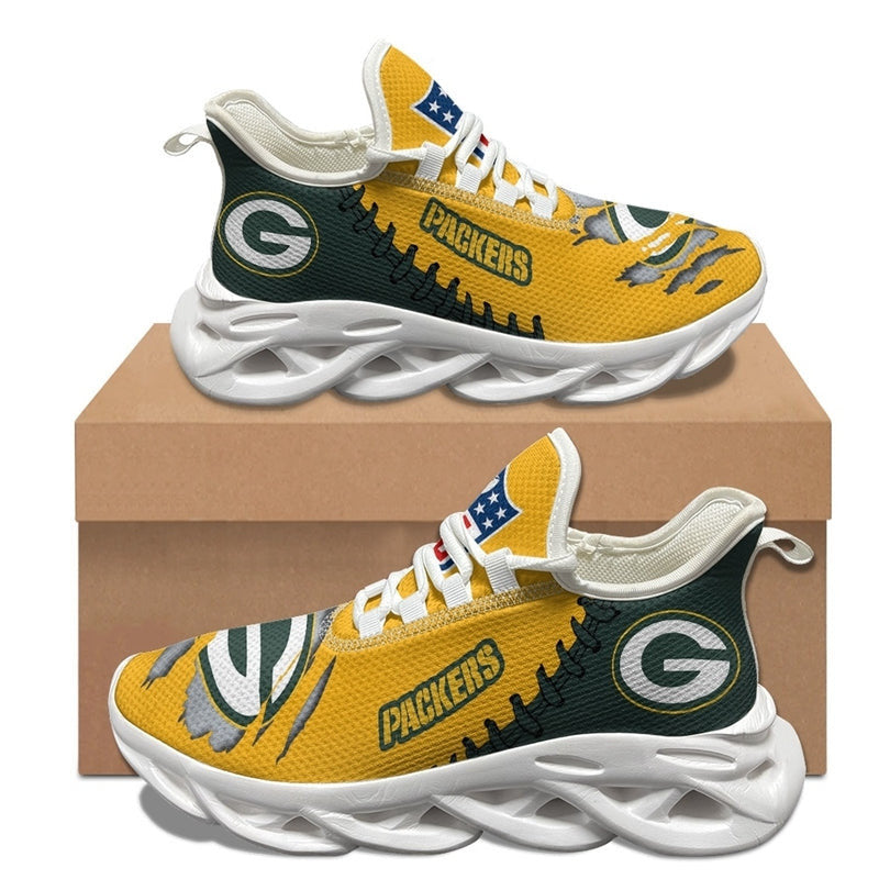 Ideafootwear Green Bay Packers NFL Max Soul Shoes Sneakers For Men And Women