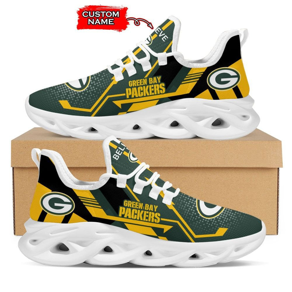 Ideafootwear Green Bay Packers NFL Max Soul Shoes Sneakers For Men And Women