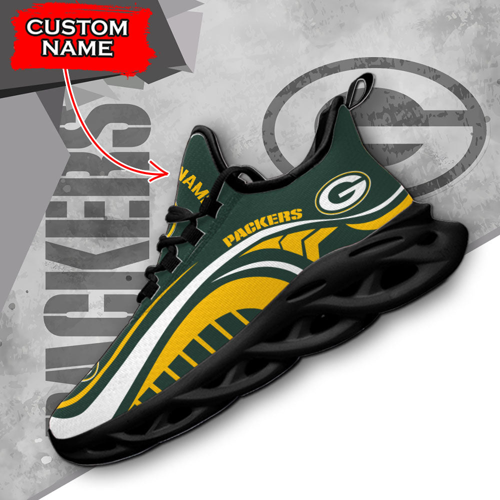 Ideafootwear Green Bay Packers NFL Max Soul Shoes Sneakers For Men And Women
