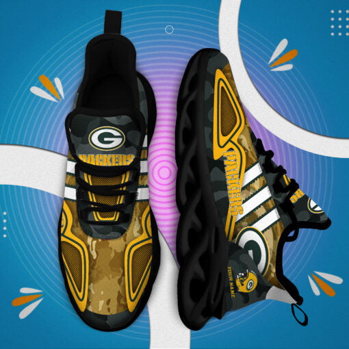 Ideafootwear Green Bay Packers NFL Max Soul Shoes Sneakers For Men And Women