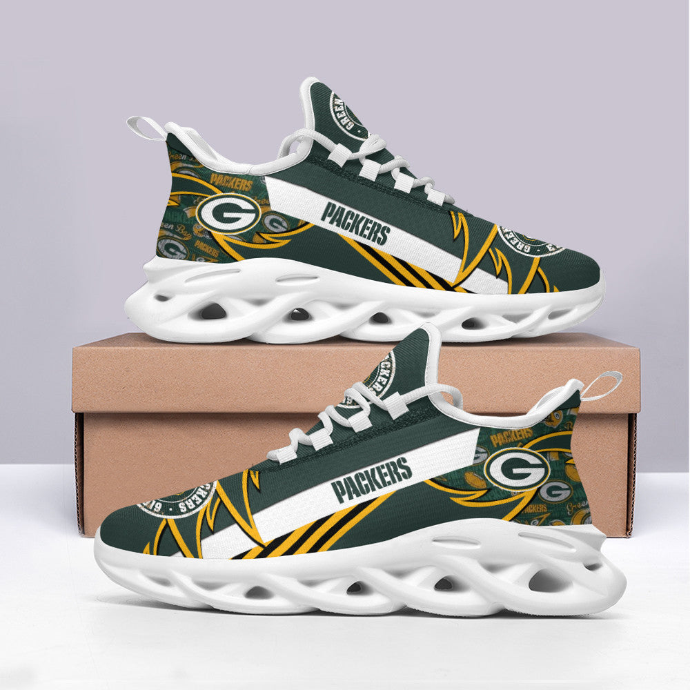 Ideafootwear Green Bay Packers NFL Max Soul Shoes Sneakers For Men And Women