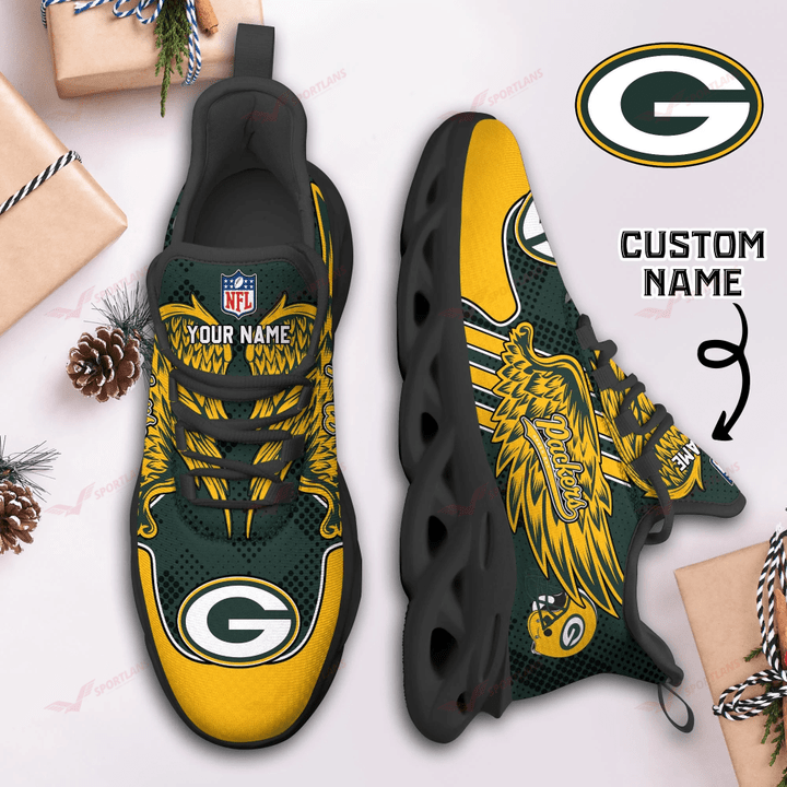 Ideafootwear Green Bay Packers NFL Max Soul Shoes Sneakers For Men And Women
