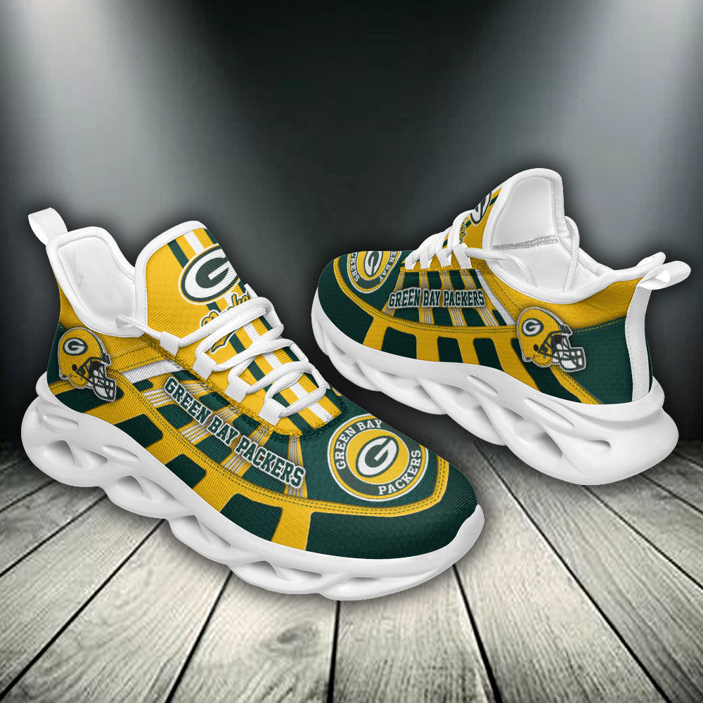 Ideafootwear Green Bay Packers NFL Max Soul Shoes Sneakers For Men And Women