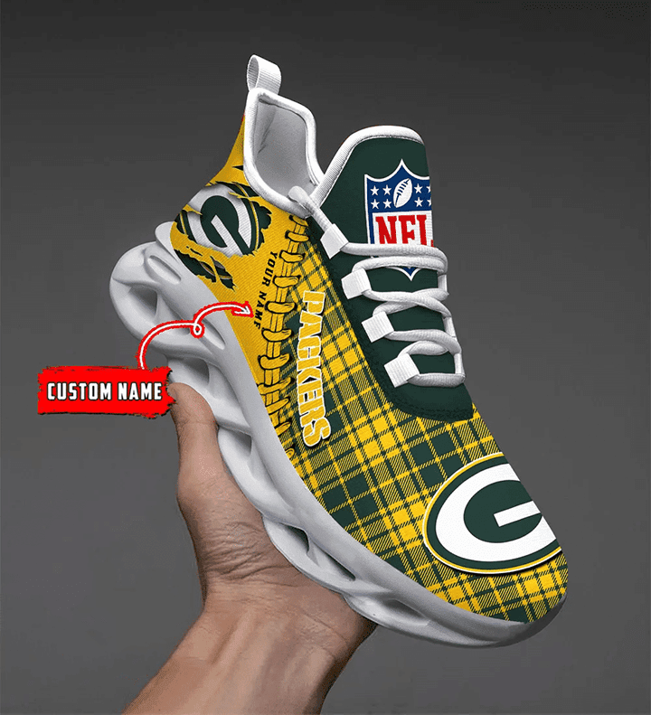 Ideafootwear Green Bay Packers NFL Max Soul Shoes Sneakers For Men And Women