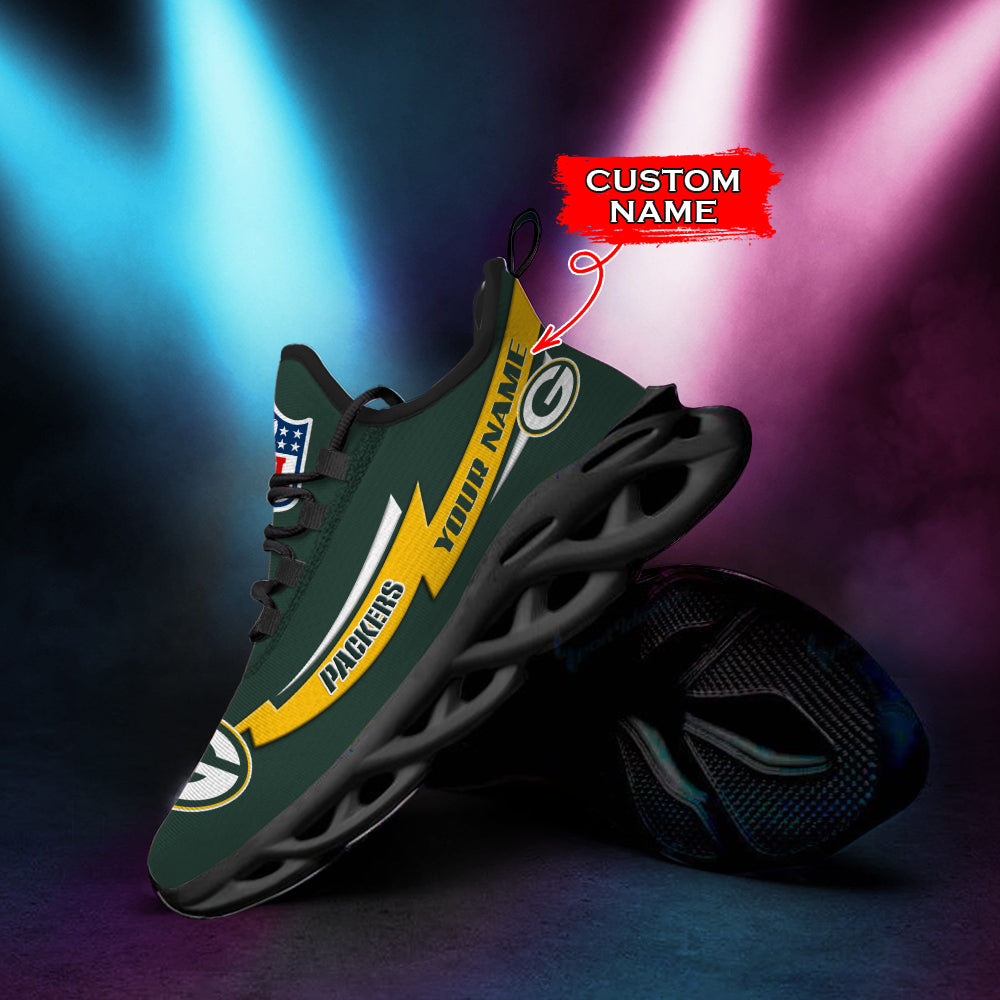 Ideafootwear Green Bay Packers NFL Max Soul Shoes Sneakers For Men And Women