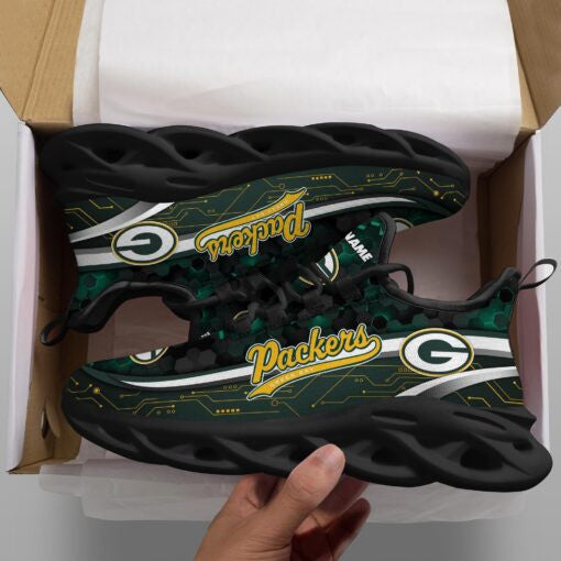 Ideafootwear Green Bay Packers NFL Max Soul Shoes Sneakers For Men And Women