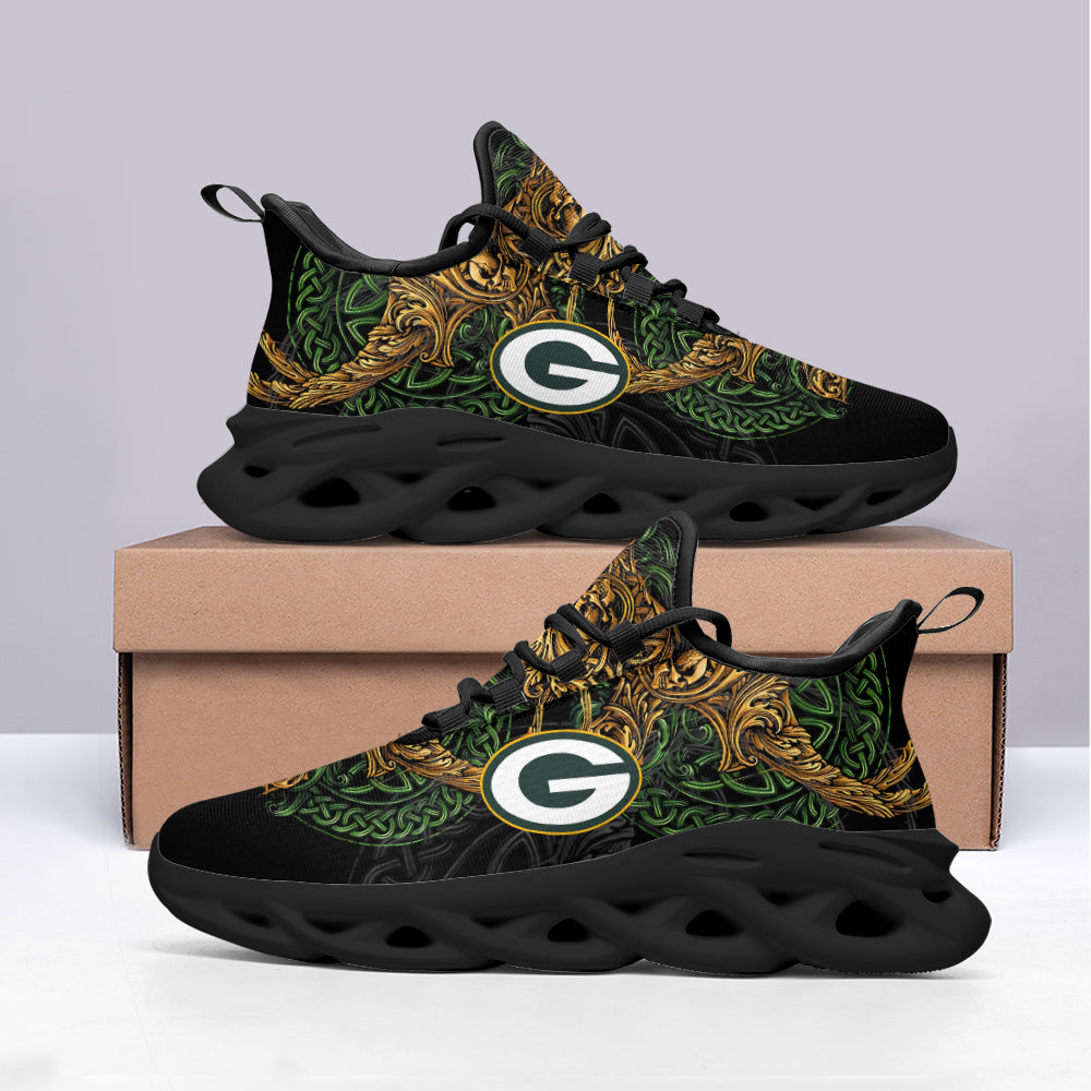 Ideafootwear Green Bay Packers NFL Max Soul Shoes Sneakers For Men And Women